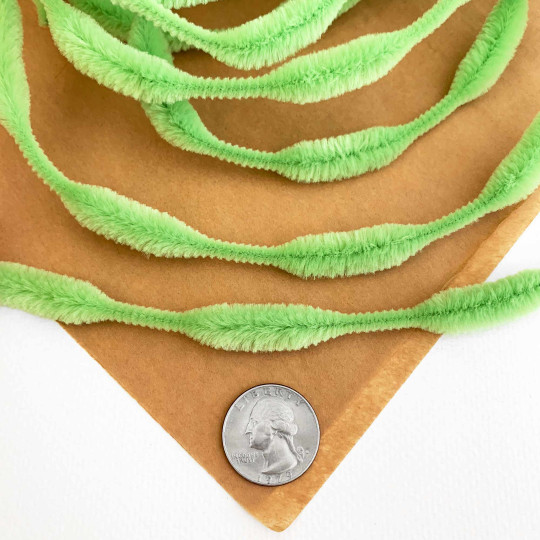 Petite 2-1/2" Bump Chenille for Beards and Arms in Apple Green ~ 1 yd. (15 bumps)